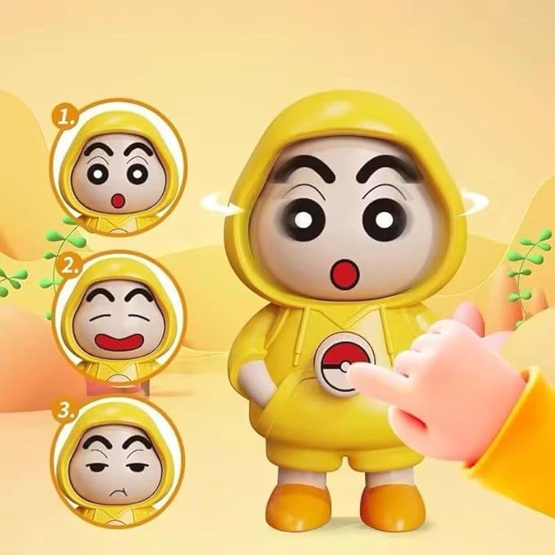 shinchan face change keychain