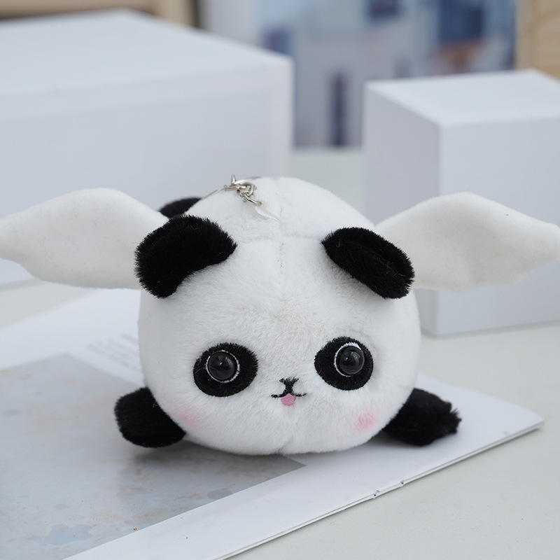 Panda plush functional tail wag