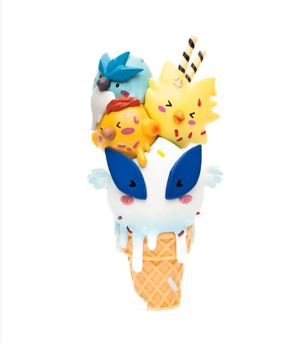 Legendary bird ice-cream cone pokemon figure