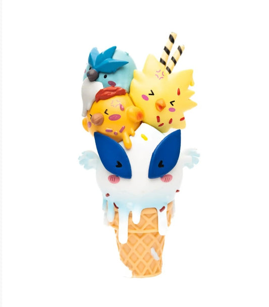 Legendary bird ice-cream cone pokemon figure