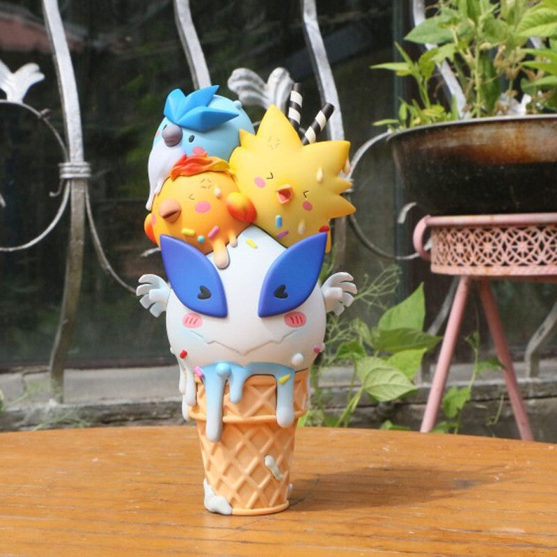 Legendary bird ice-cream cone pokemon figure